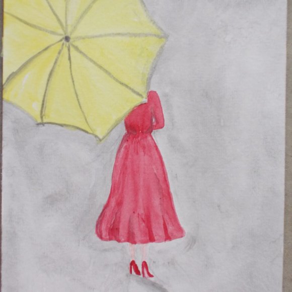 unbranded Other - "Rainy Day impressionistic watercolor painting 9x6